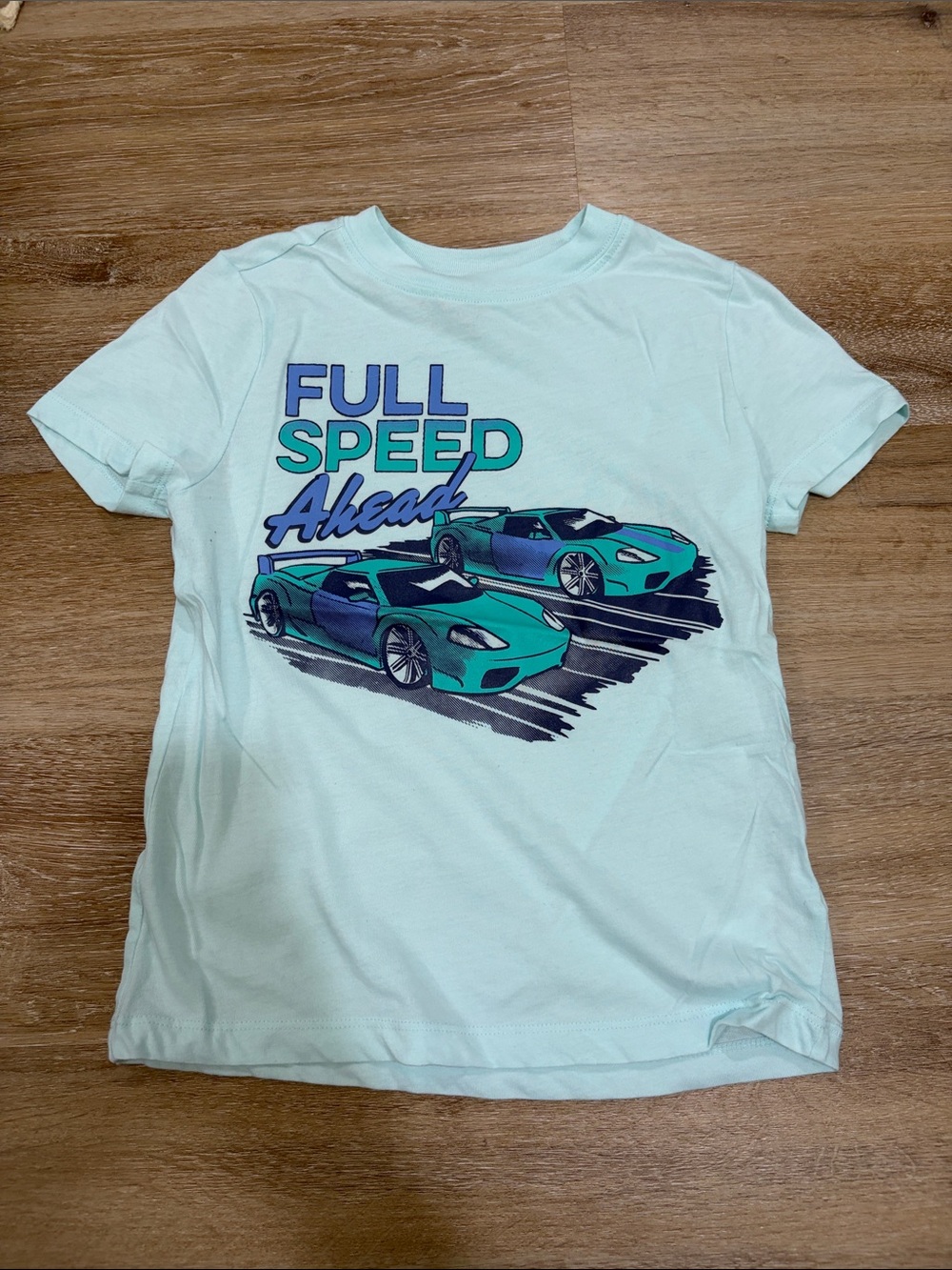 Carter's Light Aqua 'Full Speed Ahead' Graphic Tee